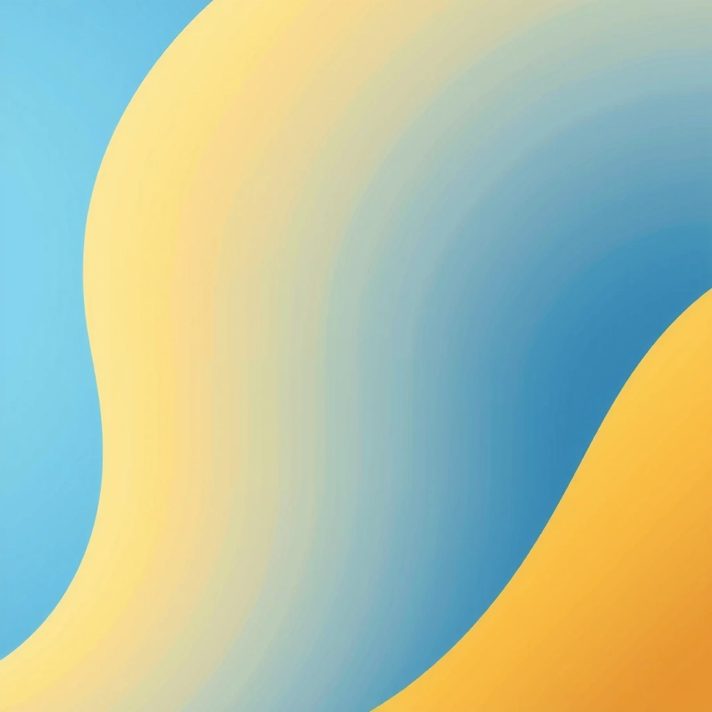 Farbgradient Seeblau zu Sonnengelb